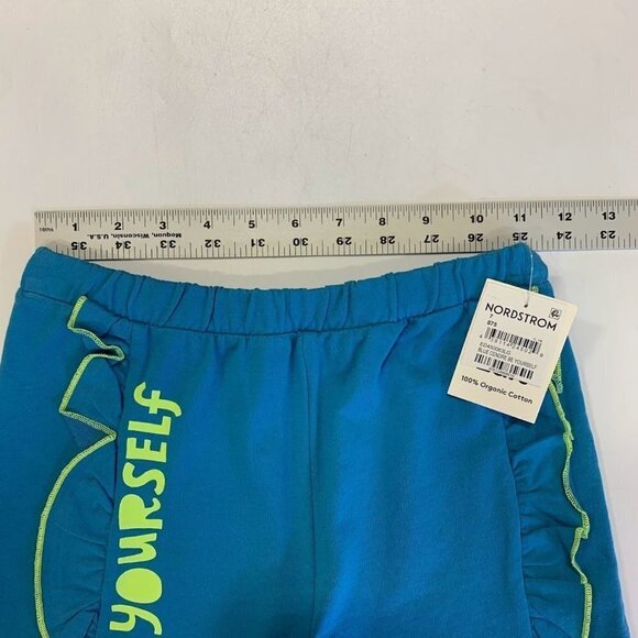 Open Edit Kids' Side Ruffle Shorts In Blue Cendre Be Yourself Size 7 NWT - Picture 8 of 11